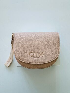 Chloe Parfum Cream Beige Pouch Small Cosmetic Makeup Bag Clutch Travel Pouch New